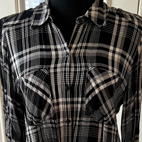 Black/White Plaid Dress - Picture 2 of 3